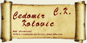 Čedomir Kolović vizit kartica
